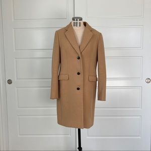 JCrew Camel button front classic coat - 4